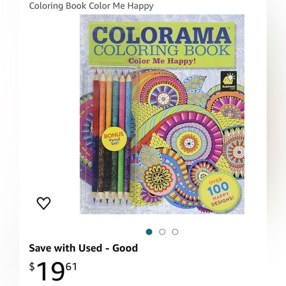 Colorama Coloring Book Color Me Happy With Bonus Pencil Set - Picture 11 of 11